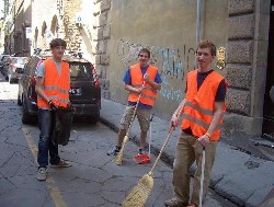 Students hard at work on Via Pandolfini